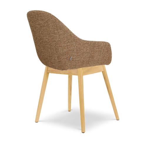 Nolon Nio-Mae eetkamerstoel bruin blend - houten onderstel