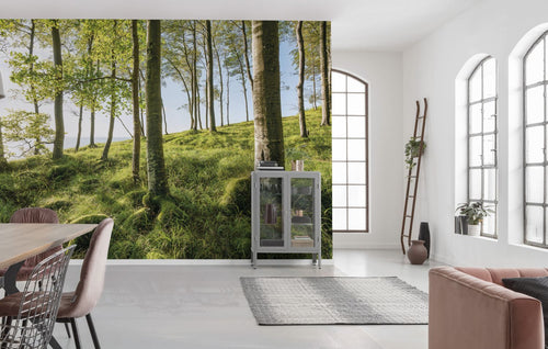 Sanders & Sanders fotobehang landschap groen en blauw - 450 x 280 cm - 612683 - vtwonen shop