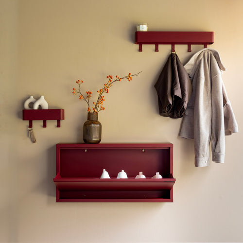 Spinder Design schoenenkast Billy 1 - Burgundy - 3 paar schoenen