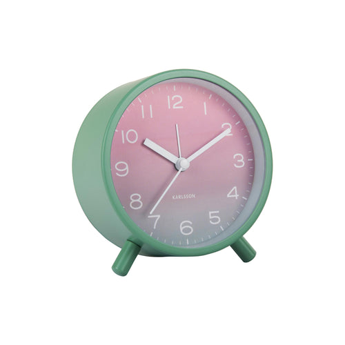 Karlsson wekker Gradient - groen - 11.5x11.5x11.5cm