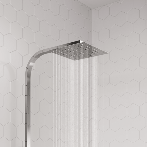 LOMAZOO regendouche Sterling - met thermostaatkraan - chroom