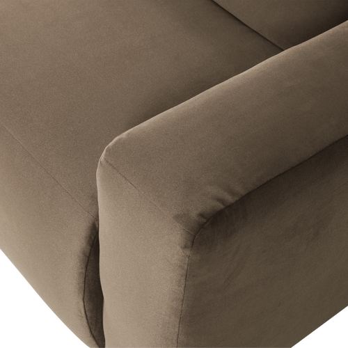 WOOOD 1-zits bank arm rechts Mojo Base - Velvet - Taupe - 74x105x97