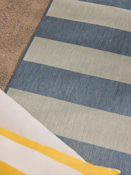benuta binnen- en buitenkleed Metro - blauw - 140x200 cm