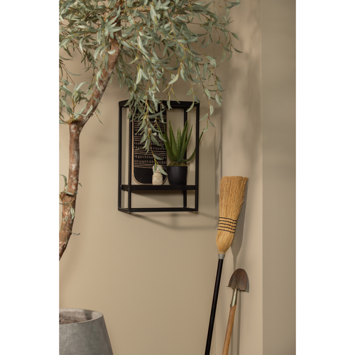 WOOOD wandrek verticaal buiten Febe - Metaal - Zwart - 60x40x20 - vtwonen shop