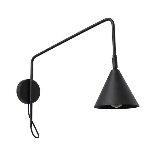 Sollux Lighting Wandlamp NOX 1 zwart met schakelaar - 14x61x30cm