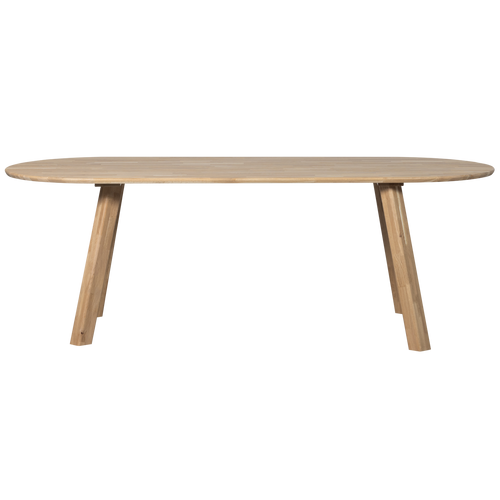 WOOOD eettafel ovaal vingerlas Tablo - Eiken - Transparant - 220x90