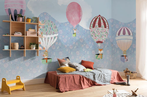 Sanders & Sanders fotobehang luchtballon multicolor - 500 x 250 cm - 611750