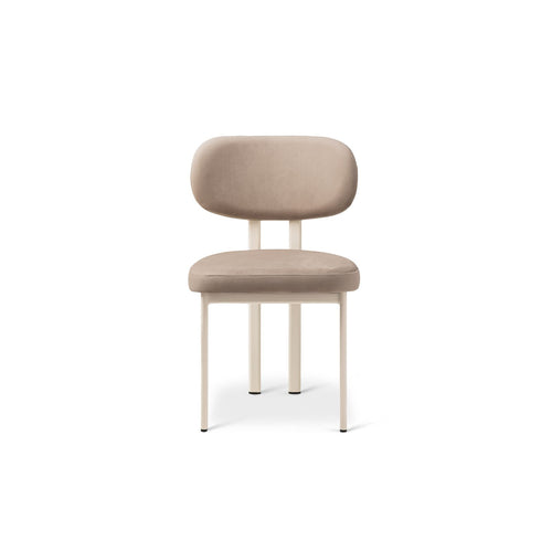 Set van 2 fluwelen stoelen Sam flueel beige amandel - 52x51x82cm
