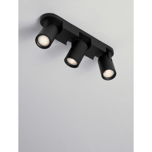 Nova Luce ESTO Plafondspot met balk, zandkleurig zwart, GU10, 3x10W