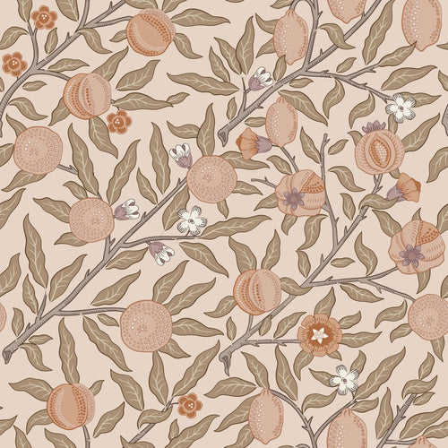 ESTAhome behang exotisch fruit en bladeren licht terracotta - 50 x 900 cm - 131167 - vtwonen shop