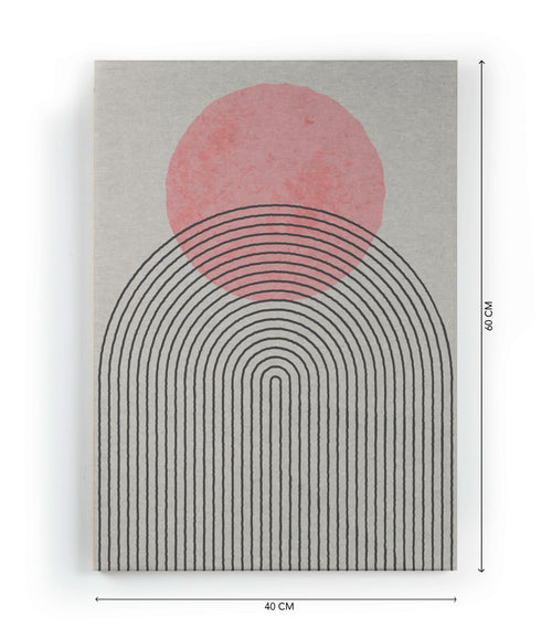 Canvas 60x40 Afdruk Roze Geometrisch