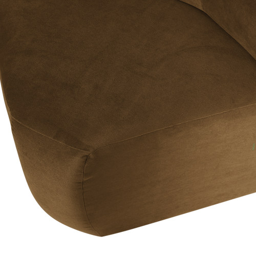 WOOOD eetbank hoek rugleuning Mojo Base - Velvet - Honinggeel - 83x80x80