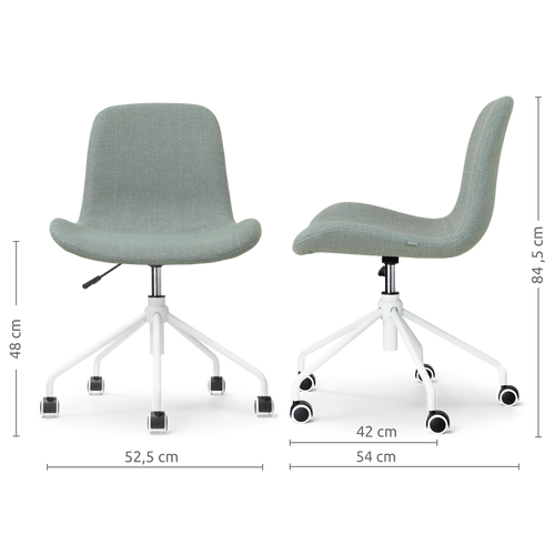Nolon Nout-Fé bureaustoel saliegroen - wit onderstel
