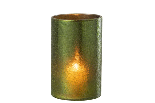 J-Line windlicht Spiegel - glas - groen - large