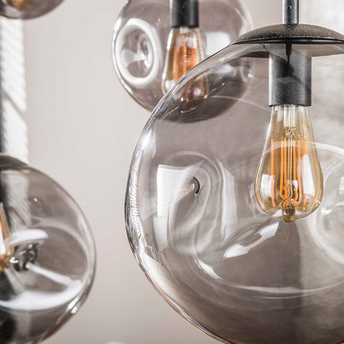 Giga Meubel Hanglamp Stellar Black - Zwart - 6-Lichts - 135x60x150cm - vtwonen shop