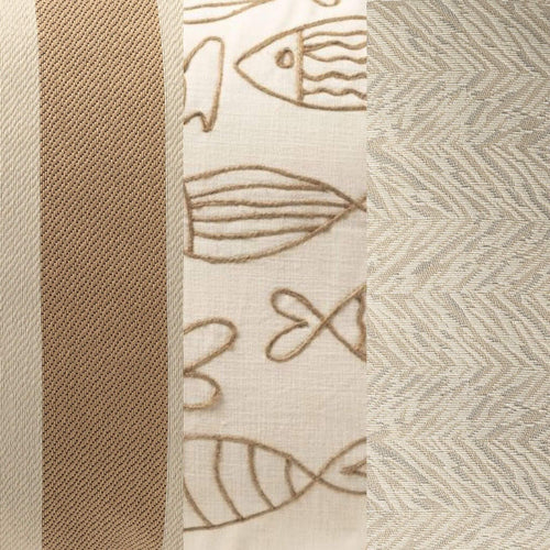 KUSSENSET - 3-delig - Dune Catch - 45x45 cm, 30x50 cm - inclusief binnenkussens - beige, wit