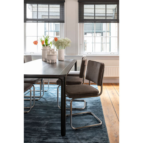 Zuiver Ridge Rib Eetkamerstoelen  Grijs - Set van 2 - vtwonen shop