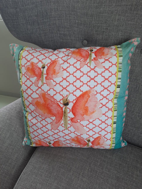 Furnilux Set van 2 Sierkussens - Vlinder Kira - 45x45x10cm
