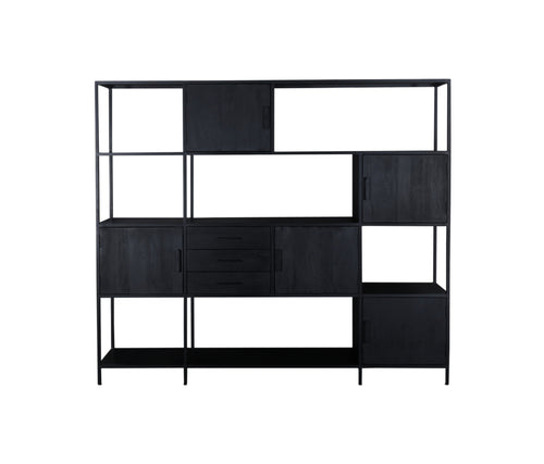 Wandkast Shaquille Zwart 220cm - Giga Meubel - vtwonen shop