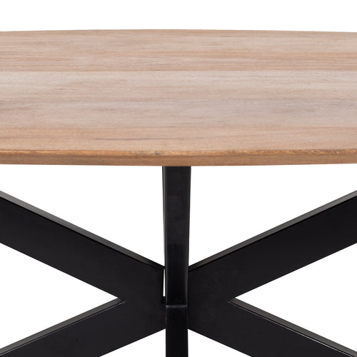 Giga Meubel Eettafel Diamond - Naturel Hout/Metaal - 160x90x78cm - vtwonen shop