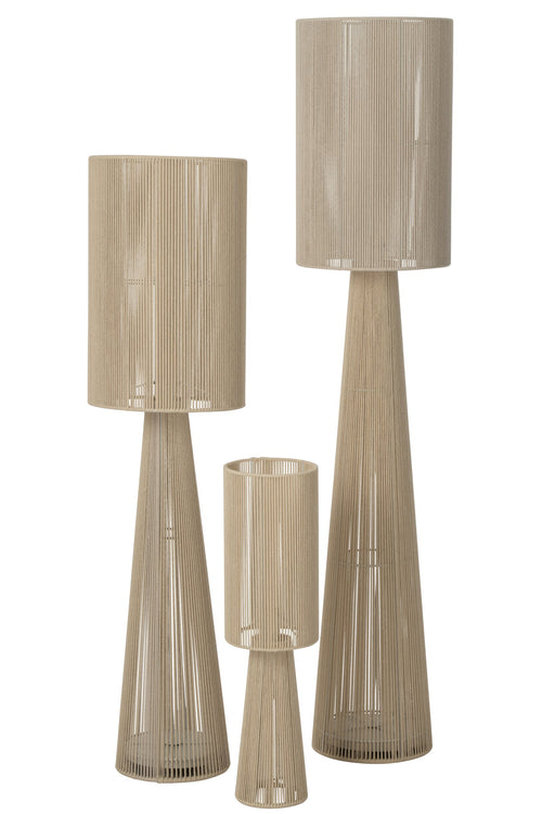 J-Line lamp op voet - textiel - greige - large
