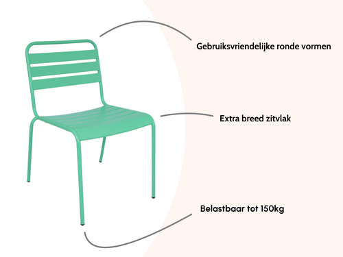 MaximaVida metalen tuinstoel Max XXL cactus - doos per 2 stuks - vtwonen shop