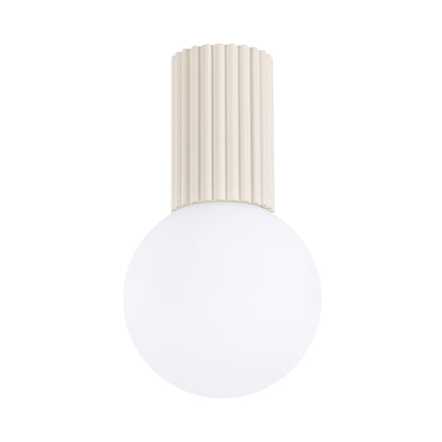 Sollux Lighting Plafondlamp HALO beige IP44 - 12x12x21cm