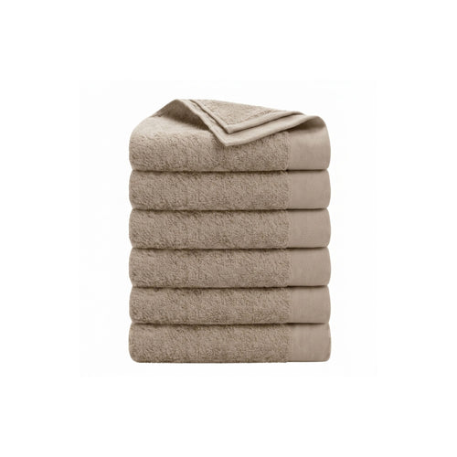 Ten Cate baddoeken 60x110 cm - taupe - 6pack