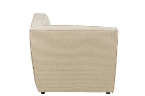 J-Line hoekzetel Grid - hout/schuim - beige