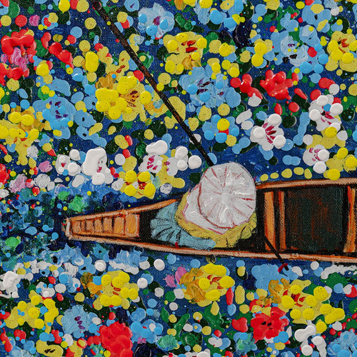 Kare Design Schilderij drijvende bloemenmarkt 150x100cm