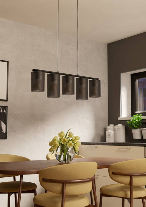 EGLO hanglamp Colomera - e27 - 80 cm - zwart/mat grijs
