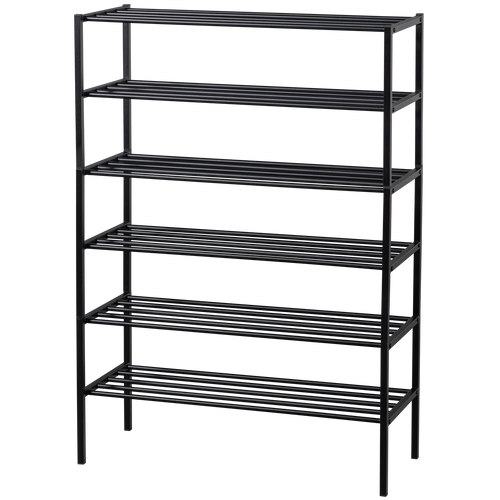 WOOOD schoenenrek Ferro - Metaal - Zwart - 120x85x35 - vtwonen shop