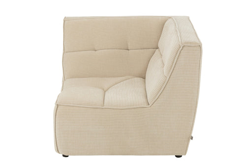 J-Line hoekzetel Grid - hout/schuim - beige