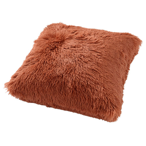 FLUFFY - Kussenhoes 45x45 cm - superzacht - effen kleur - Muted Clay - roze