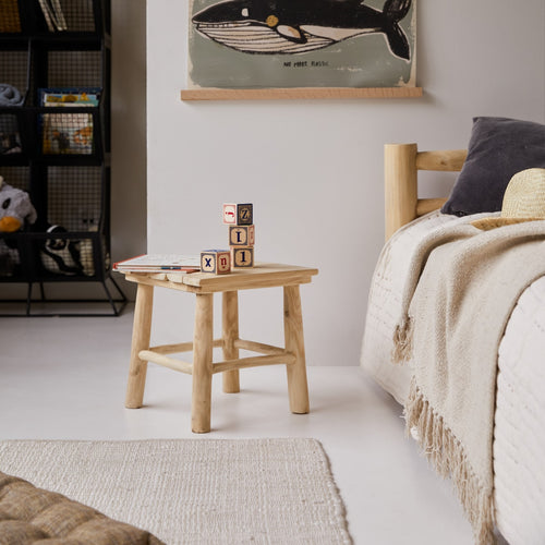 Tikamoon Nachtkastje voor kinderen van massief teakhout - Naturel - vtwonen shop
