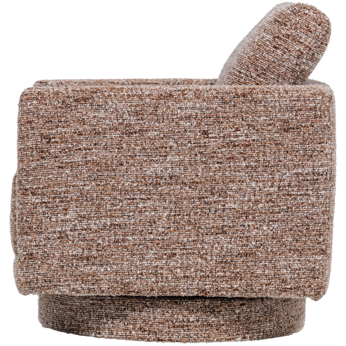 WOOOD draaifauteuil Oska - Melange Stof - Bruin - 64x78x79 - vtwonen shop
