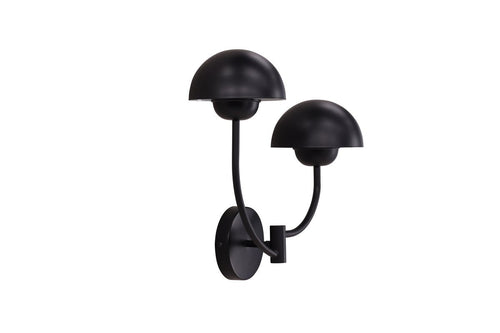 Rebellenclub Wandlamp Sikfors - zwart - Ø 15 cm