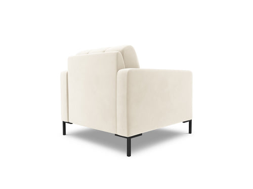Cosmopolitan Design Fauteuil Bali flueel, lichtbeige - 96x87x75cm