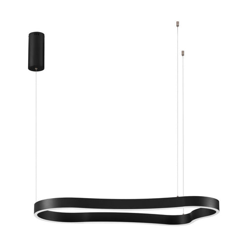 Nova Luce DUSSA Geïntegreerde LED-hanglamp voor plafond, zandkleurig zwart, Triac dimbaar, 52W, 3045lm, 3000K