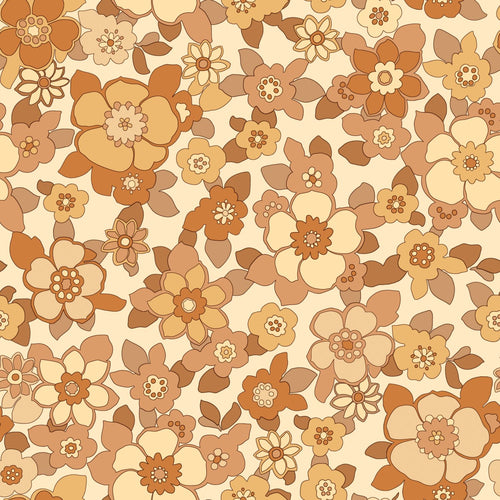 ESTAhome behang retro bloemen geel en oranje - 50 x 900 cm - 131531 - vtwonen shop