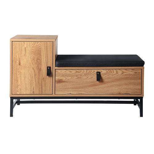 Calicosy - Schoenenbank met 2 opbergvakken - JILL - 38x101x59 cm