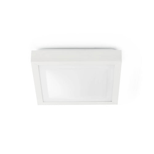 Faro Tola-2 - 2 Licht Medium Vierkante Badkamer Plafondlamp Aluminium, Wit IP44, E27