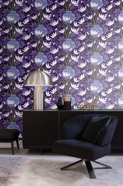 Origin Wallcoverings behang magnolia paars - 53 cm x 10,05 m - 346924 - vtwonen shop