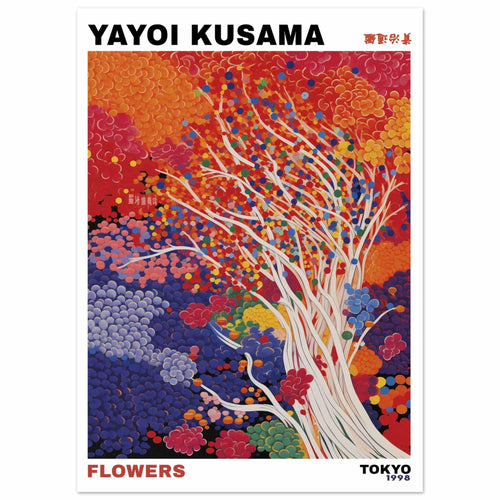 Artfulprints Poster Yayoi Kusama - Artistic tree   - 50x70 cm - Meerkleurig