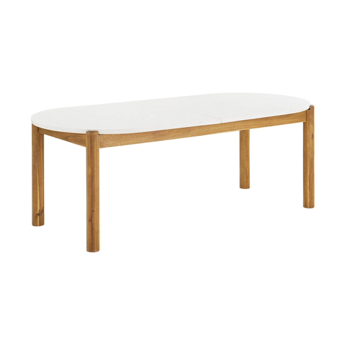 Artichok Teresa houten tuintafel naturel met terazzo blad -  210 x 95 cm