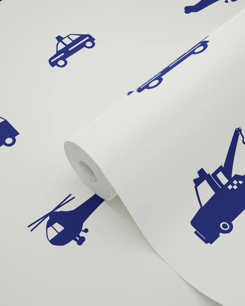 ESTAhome behang auto's blauw - 53 cm x 10.05 m - 137321