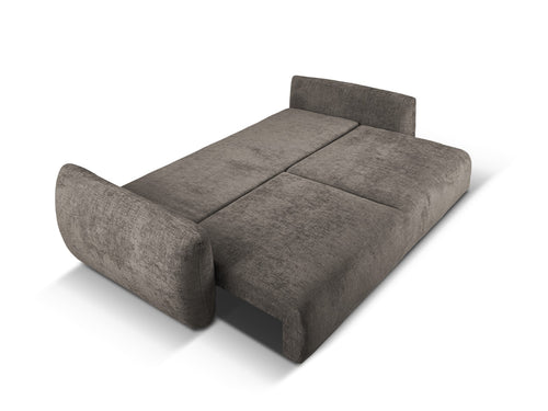 Cosmopolitan Design Slaapbank met opbergdoos Matera 3-zits, chenille, grijs - 108x240x86cm