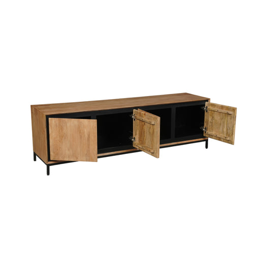 StarFurn Tv-meubel RichWood - Naturel Hout - 180x45x55cm