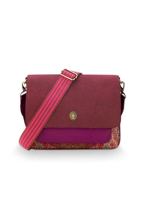 Pip Studio - Fenna Crossbody Tas Dames - Jabali - Rood - 25x7x20cm - vtwonen shop
