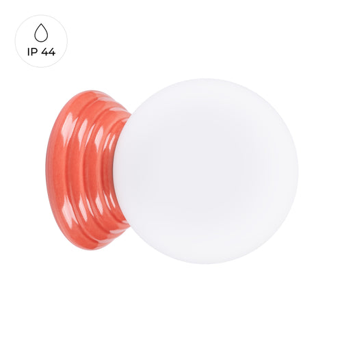 Sollux Lighting Wandlamp ZORI perzik IP44 - 12x16x12cm